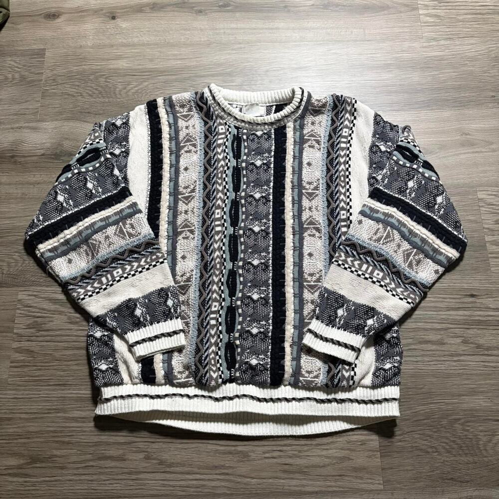 Insane 3D Coogi Style Knitted Sweater Classic XL
